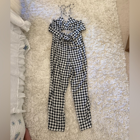 Zara Monochrome Gingham Jumpsuit - Picture 6 of 10